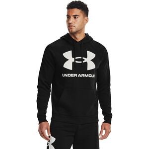 Under Armour UA Rival Fleece Big Logo Hoodie Men's XL 1357093 NWT Black 001‎